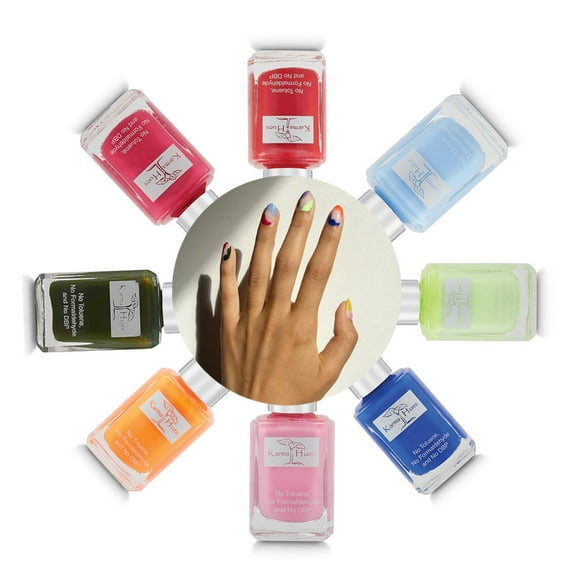 Play with Colors Combination Natural Nail Polish-Non-Toxic Nail Art, Vegan and Cruelty-Free Nail Paint