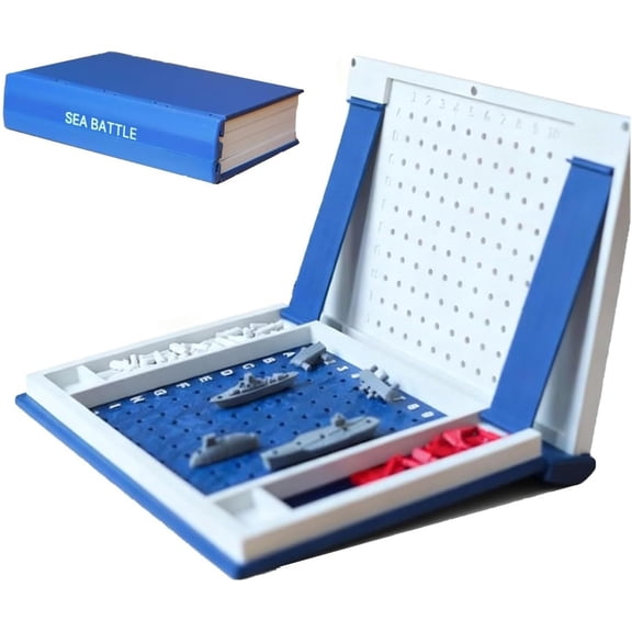 PlayBook'd - Hangman, Playbook Board Game, Magnetic Cowboy 3D Printed Vocabulary Words Spelling Challenge Table Game, Chess, Mancala Board Game, Backgammon Sets, Four in a Row Game, Sea Battle (C)