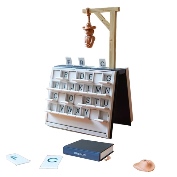 PlayBook'd - Hangman, Vocabulary Words Spelling Challenge Table Game, Hangman Challenge Game,Portable Books Design Board Game for Adults