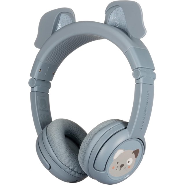 PlayEars+, OnEar Bluetooth Kids Headphones with Dog Ears, Volume