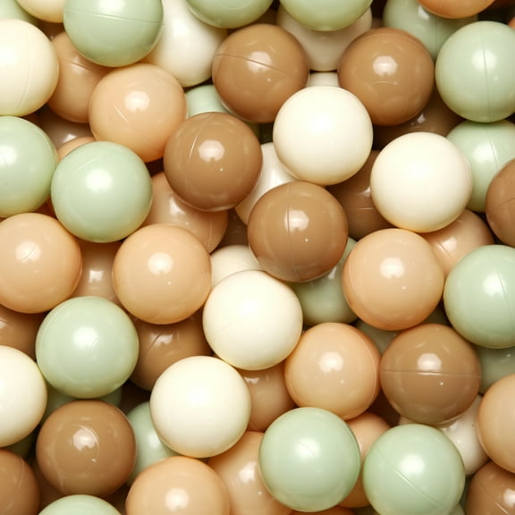 PlayMaty 100 Pieces Ball Pit Balls Phthalate Free BPA Free Plastic Balls Crush Proof Stress Balls for Kids Ball Pit Accessories 2.16 Inches