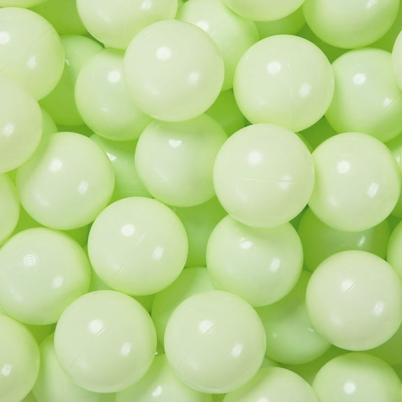 PlayMaty Ball Pit Balls - 2.75inches Plastic Phthalate & BPA Free Balls Crush Proof Stress Balls Swim Pit Fun Toy with Storage Bag for Baby Playhouse Birthday Party DecorationPack of 50(Light Green)