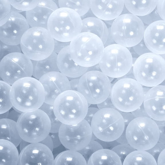 PlayMaty Ball Pit Balls 2.2inches Phthalate&BPA Free Plastic Balls for Kids Toddlers and Babys for Playhouse Play Tent Playpen Pool Pack of 100(Clear)