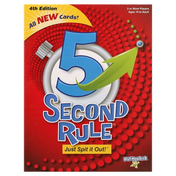 PlayMonster 5 Second Rule, 4th Edition - Family Fun, Cards Party Game - Ages 10 and up