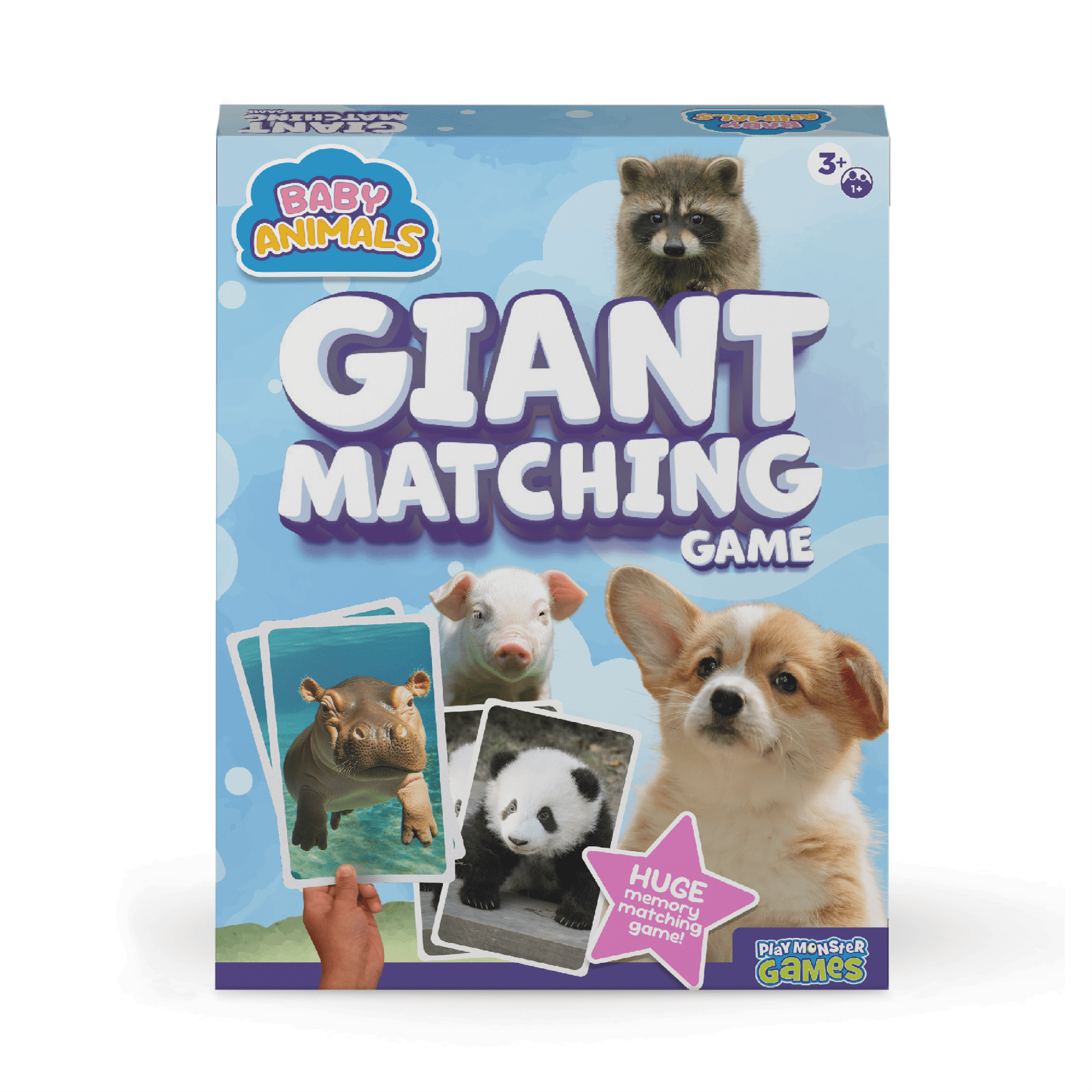 PlayMonster Baby Animals Giant Matching Game, Children Ages 3 and up