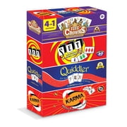 PlayMonster Five Crowns Collection 4-Game Bundle - Five Crowns, SET, Quiddler, and Karma Card Games, 1+ Players Ages 8+