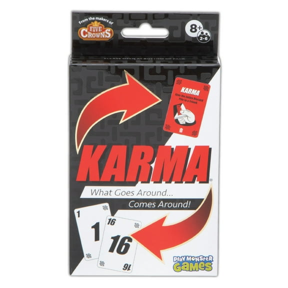 PlayMonster Games - Karma Card Game Vertical Package - What Goes Around... Comes Around! - A Game of Elimination from the Makers of Five Crowns, 2-6 Players Ages 8+