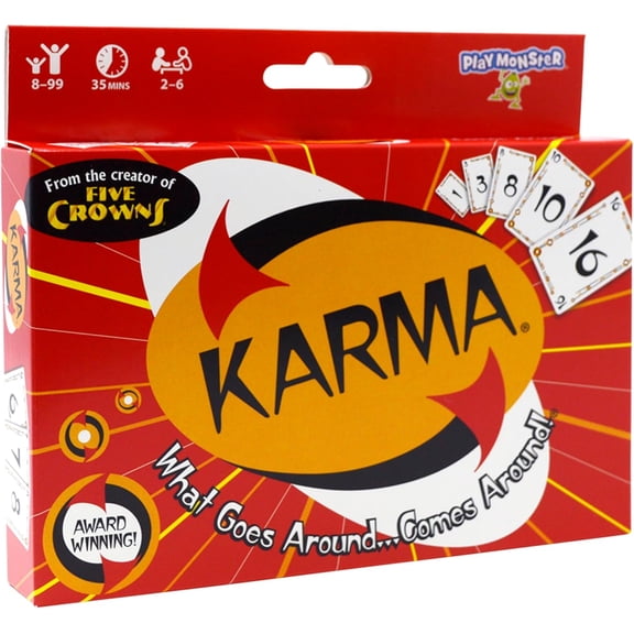 KARMA Card Games for Kids  Kids, Family Games Night, Multi-Player, Screen Free, Travel Games, Playing Cards, What Goes Around, Comes Around, Ages 8+