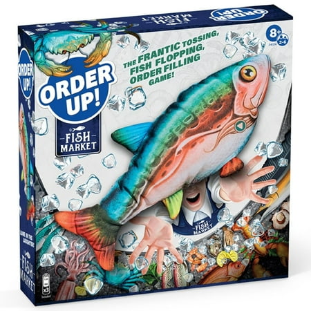 PlayMonster - Order Up! Fish Market - The Frantic Tossing, Fish Flopping, Order Filling Action Card Game, 2-6 Players Ages 8+
