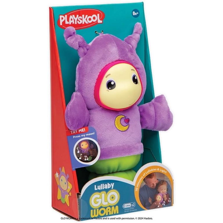 PlaySkool Lullaby Gloworm Purple Soft Plush Toy - Walmart.com