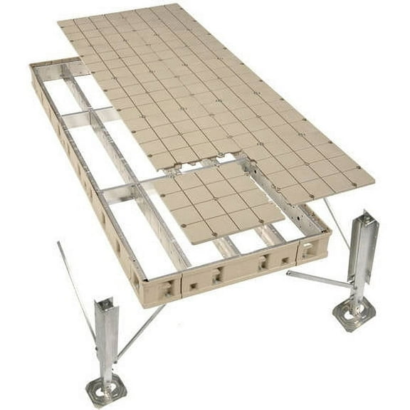 PlayStar 4' x 10' Premium Frame Stationary Dock Kit with Resin Top KT 13221 Dock Accessories