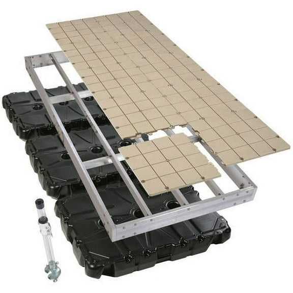 PlayStar Aluminum Floating Dock Kit with Resin Top, 4' x 10'