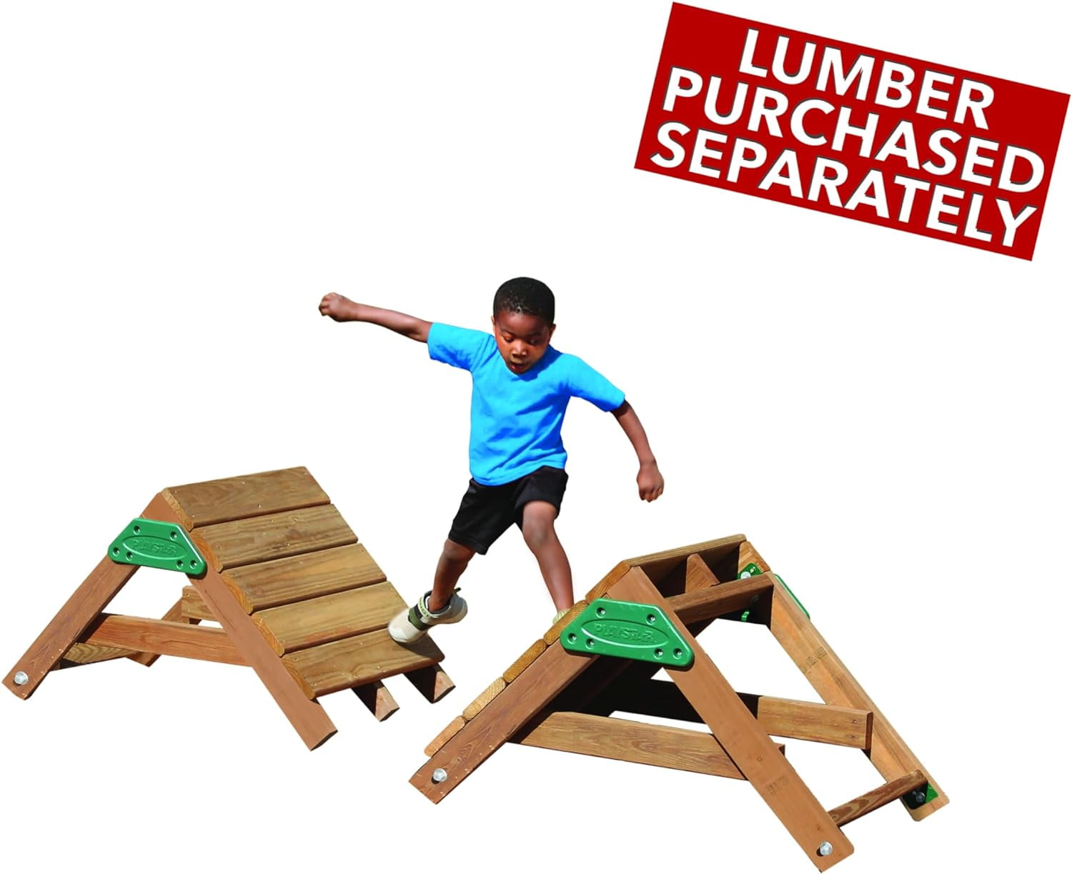 Ninja Power Parkour Runner Obstacle with Wooden Platforms