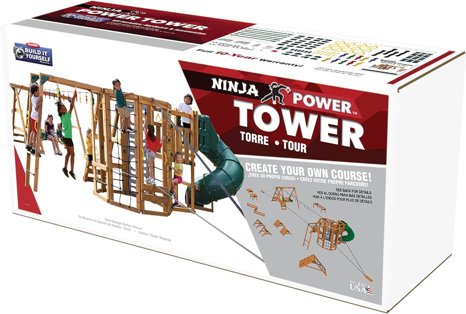 PlayStar Ninja Power Tower BIY Kit PS 5006 Kids Backyard Swing Set Hardware Walmart