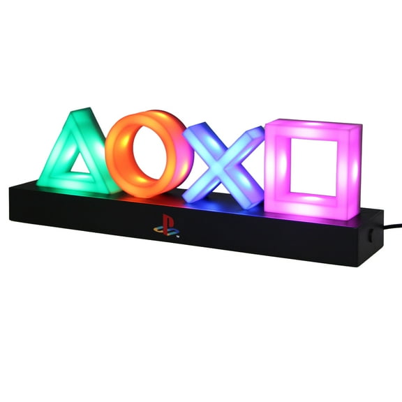 PlayStation 12" Controller Icons Desktop LED light, Features 2 Dynamic Light Modes
