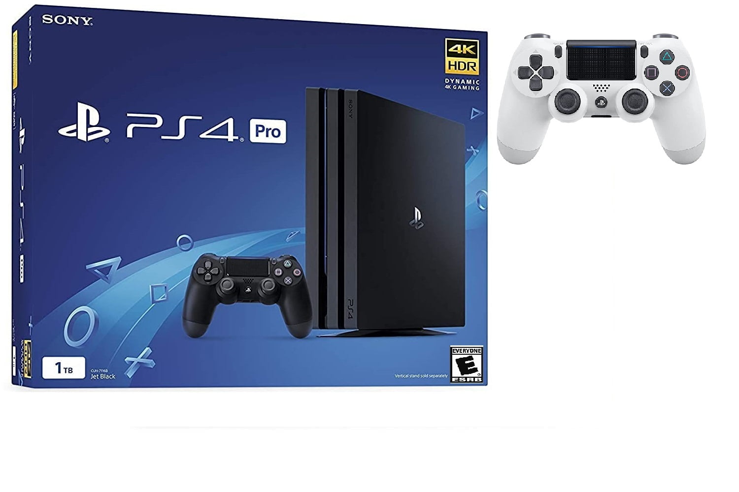 Playstation 4 Pro 2TB SSD Console with Dualshock 4 Wireless Controller  Bundle, 4K HDR, Playstation Pro Enhanced with Fast Solid State Drive