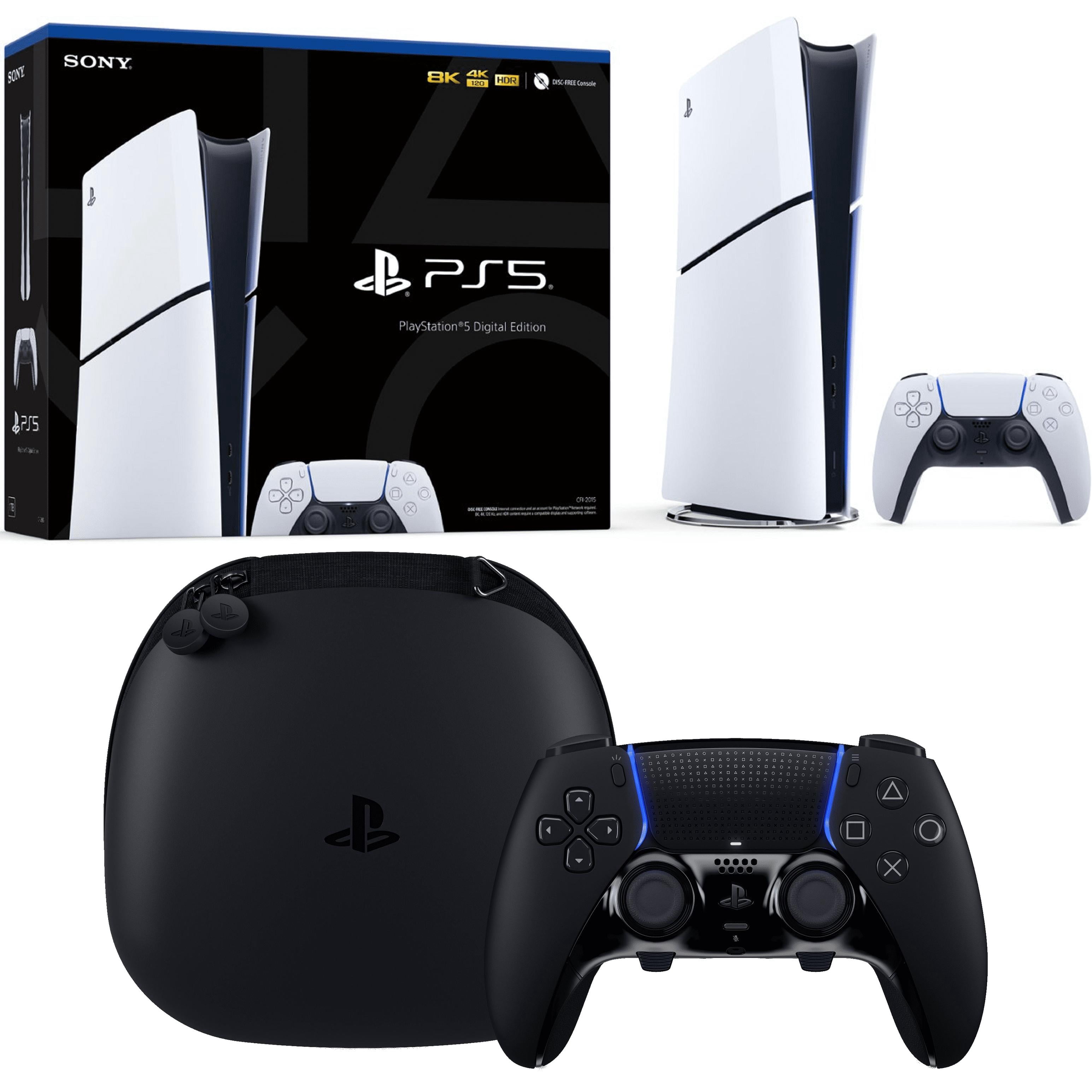 PlayStation 5 Digital Console Slim - 825GB with PlayStation Sony PS5 DualSense Edge Wireless Controller - Midnight Black