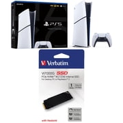 PlayStation 5 Digital Console Slim - 825GB with Verbatim 1TB Vi7000 PCIe NVMe M.2 2280 Internal SSD