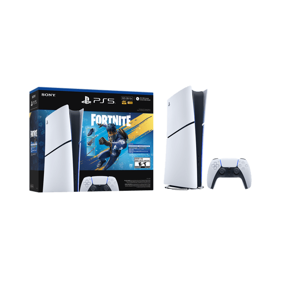 PlayStation 5 Digital Edition 825GB Fortnite Flowering Chaos Bundle, White