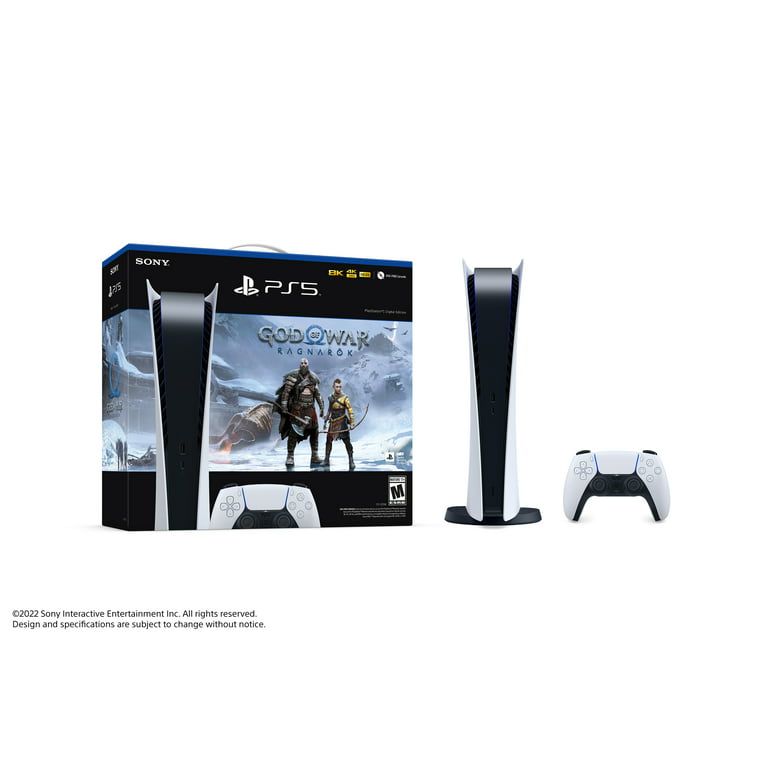 Sony PlayStation 5 PS5 Digital Edition God of War Ragnarök (EU Plug)  Console Bundle - US