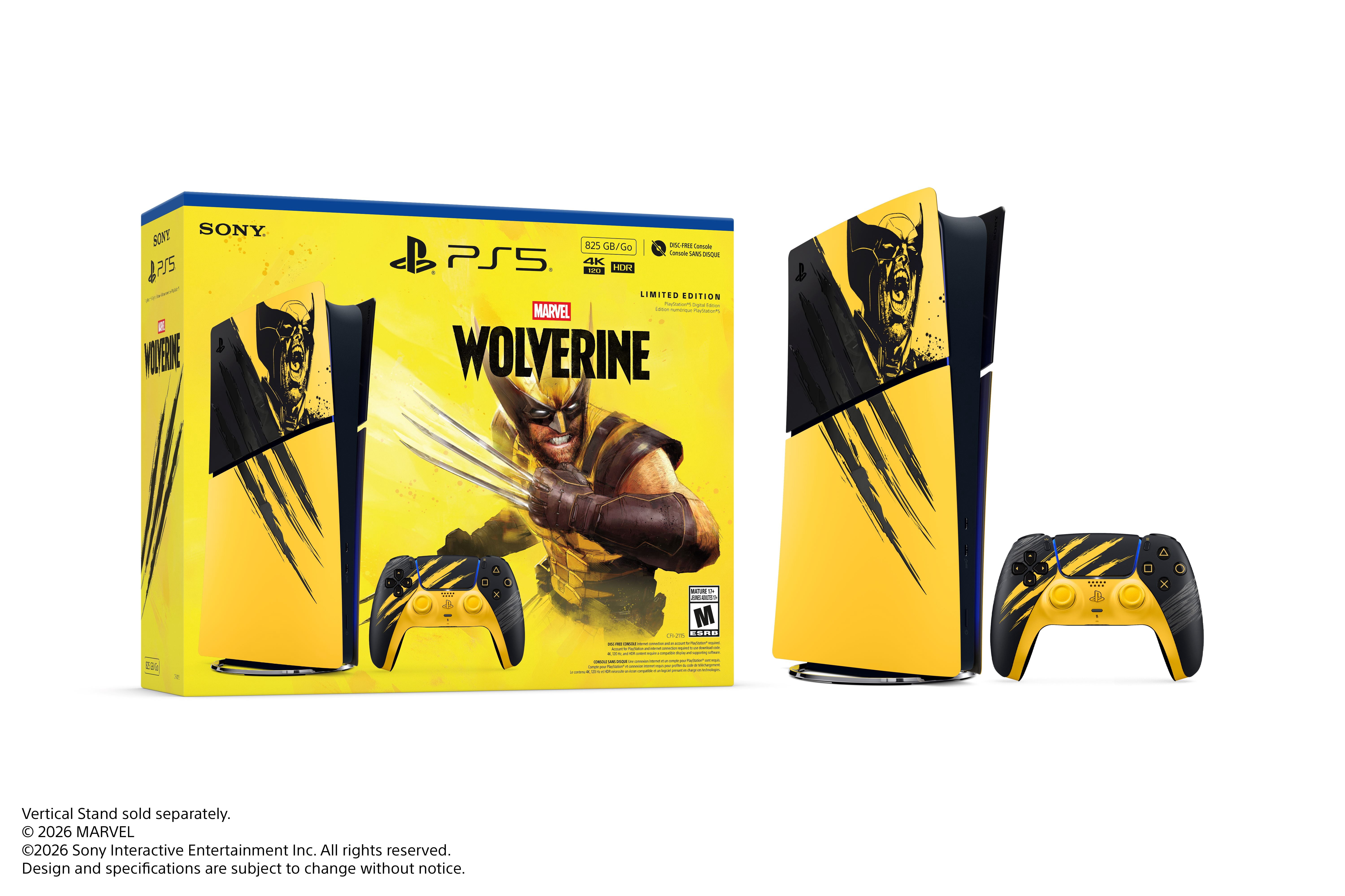 PlayStation®5 Digital Edition – Marvel's Wolverine Battle Yellow