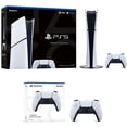 thumbnail image 1 of PlayStation 5 Digital Slim Console + PlayStation 5 DualSense Wireless Controller - Includes PS5 Console & DualSense Controller - 16GB RAM 1TB SSD - Custom Integrated I/O - Up to 120fps @ 120Hz, 1 of 5
