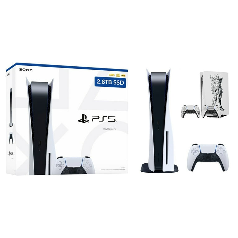 PlayStation 5 Disc 2.8TB Upgraded SSD PS5 Gaming Console, Mytrix Full Body  Skin Sticker, Zero-Kirin White - PS5 Disc Version JP Region Free 