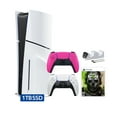 thumbnail image 1 of PlayStation 5 Disc Edition Call of Duty Modern Warfare II Bundle with Two Controllers White and Nova Pink DualSense and Mytrix Dual Controller Charger, 1 of 9