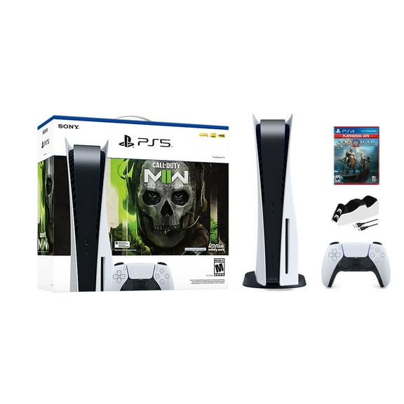 PlayStation 5 Disc Edition Call of Duty Modern Warfare II Bundle with God of War and Mytrix Controller Charger