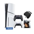 thumbnail image 1 of PlayStation 5 Disc Edition FINAL FANTASY XVI Bundle with Two Controllers White and Gray Camouflage DualSense and Mytrix Hard Shell Protective Controller Case - PS5 Gaming Console, 1 of 9