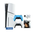 thumbnail image 1 of PlayStation 5 Disc Edition FINAL FANTASY XVI Bundle with Two Controllers White and Starlight Blue DualSense and Mytrix Dual Controller Charger - PS5 Gaming Console, 1 of 9