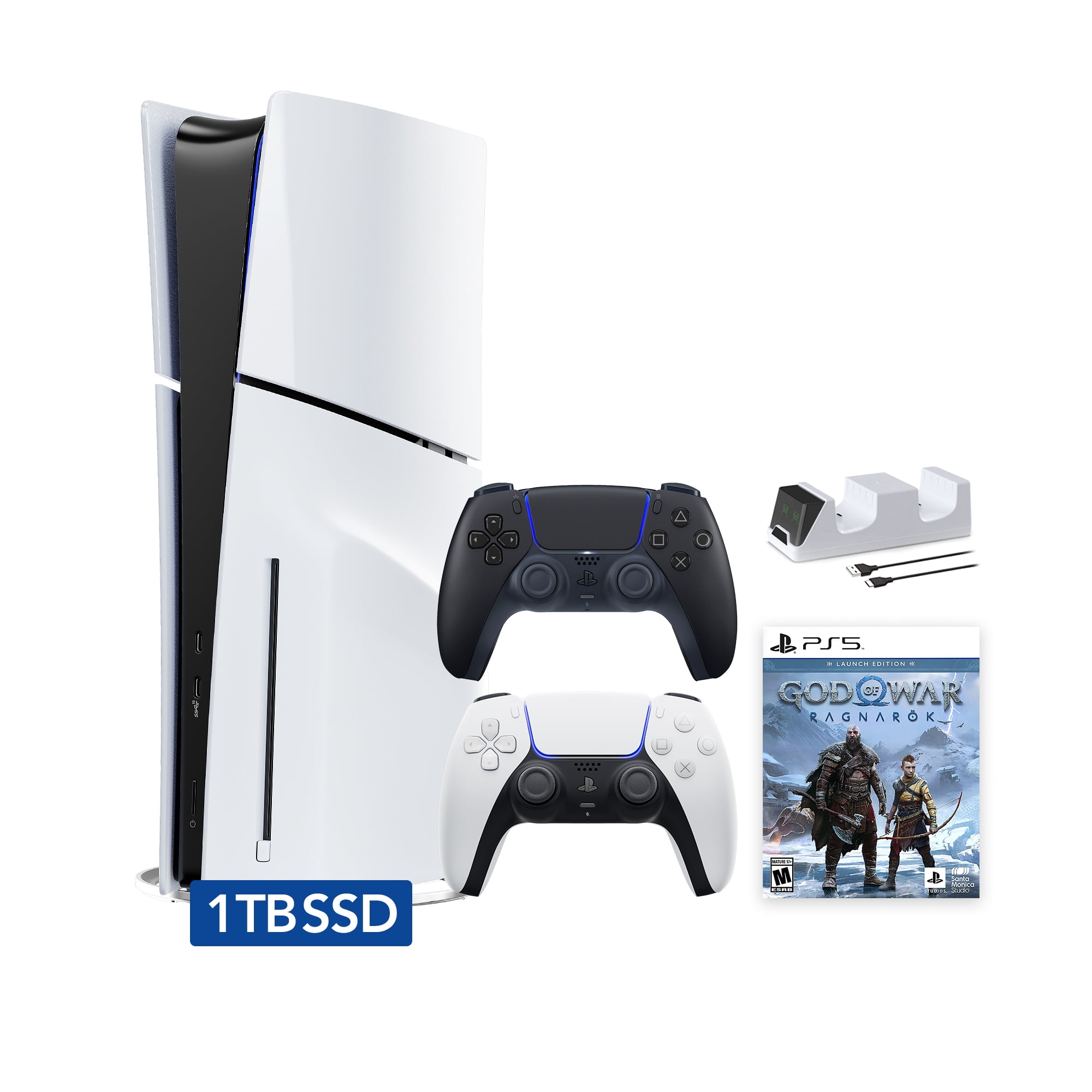 Next Gen PS5 Slim Disc Edition God of War Ragnarok Bundle with Two ...