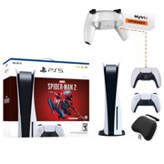 PlayStation 5 Disc Edition Marvel's Spider-Man 2 Bundle, an Additional Mytrix Upgraded PS5 Controller with Remappable Back Paddles and Turbo Function, and Hard Shell Controller Case - PS5 Console