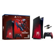 PlayStation 5 Disc Spider-Man 2 Limited Edition Bundle: SpiderMan 2 Console, Controller and Game, with Mytrix 8K HDMI Ultra High Speed Cable - Black/Red, PS5 825GB Gaming Console