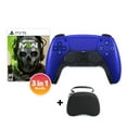 thumbnail image 1 of PlayStation 5 DualSense Controller Cobalt Blue with Call of Duty Modern Warfare II and Mytrix Hard Shell Controller Protective Case - 3 in 1 Bundle for PS5, 1 of 1