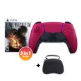 thumbnail image 1 of PlayStation 5 DualSense Controller Nova Pink with God of War Ragnarok and Mytrix Dual Controller Charger - 3 in 1 Bundle for PS5, 1 of 7