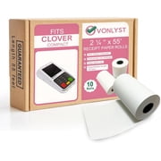 Vonlyst Compatible Clover Compact Countertop POS Thermal Receipt Paper 2 1/4 x 55 10 rolls