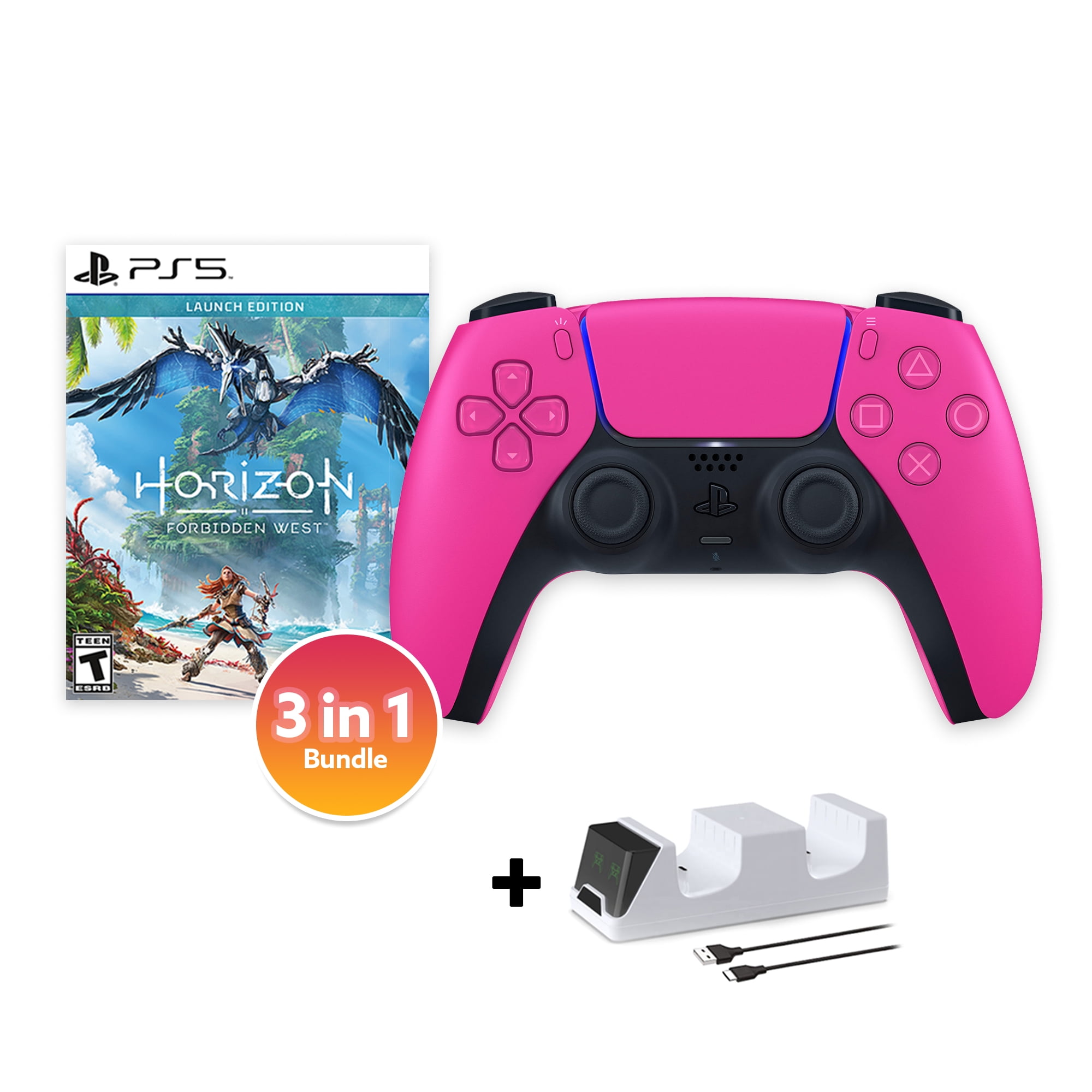 PlayStation 5 DualSense Controller Nova Pink with Horizon Forbidden