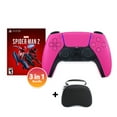 thumbnail image 1 of PlayStation 5 DualSense Controller Nova Pink with Spider-Man 2 and Mytrix Hard Shell Controller Protective Case - 3 in 1 Bundle for PS5, 1 of 7