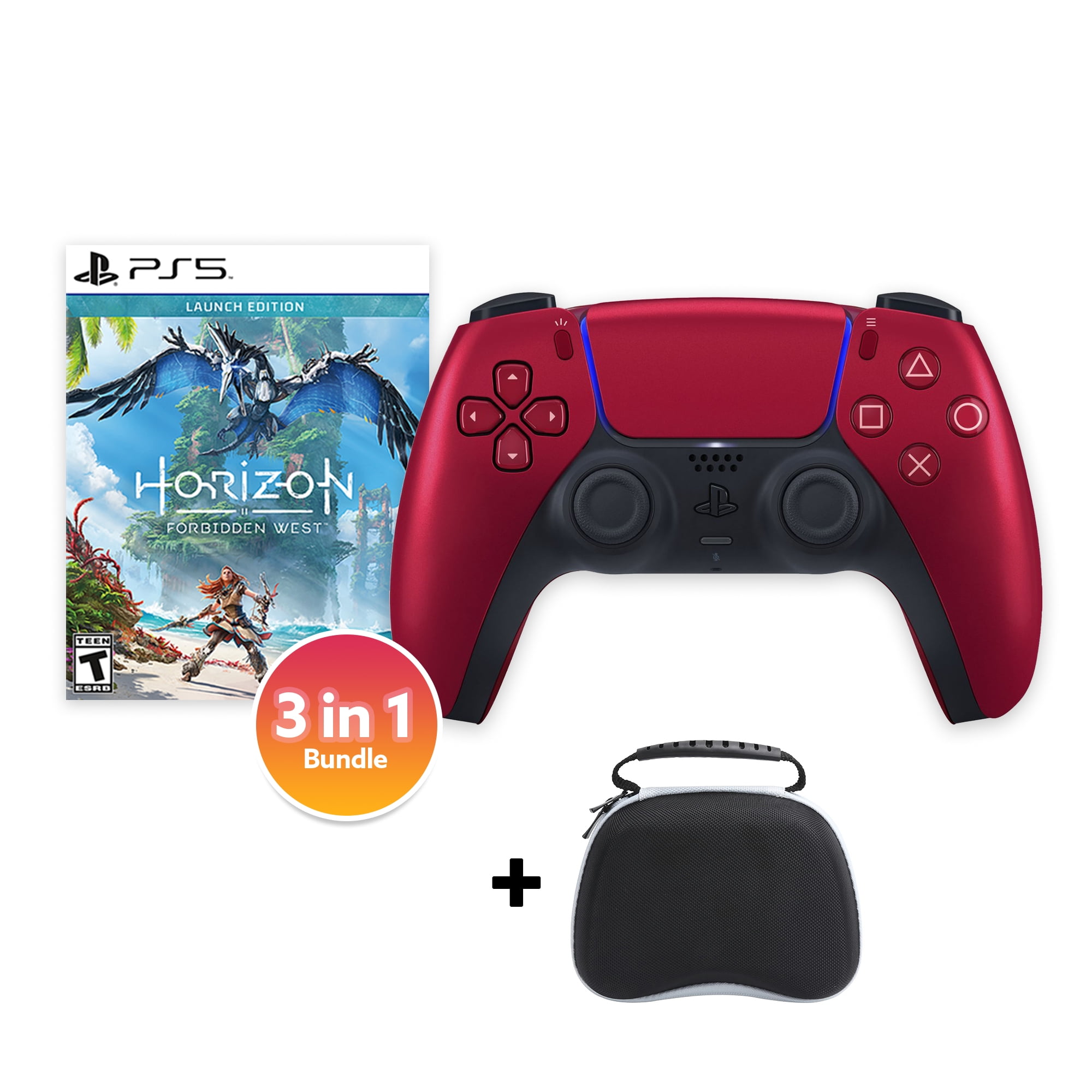 PlayStation 5 DualSense Controller Volcanic Red with Horizon