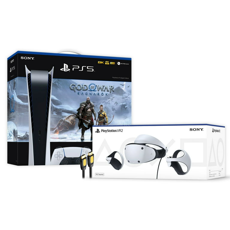 PlayStation 5 God of War Ragnarok & PSVR2 Deluxe Combo, VR2 Headset, Sense  Controllers, PS5 Digital Console, DualSense, 4K HDR Rendering, Eye  Tracking, with Mytrix HDMI2.1- PS5 VR2 Bundle 