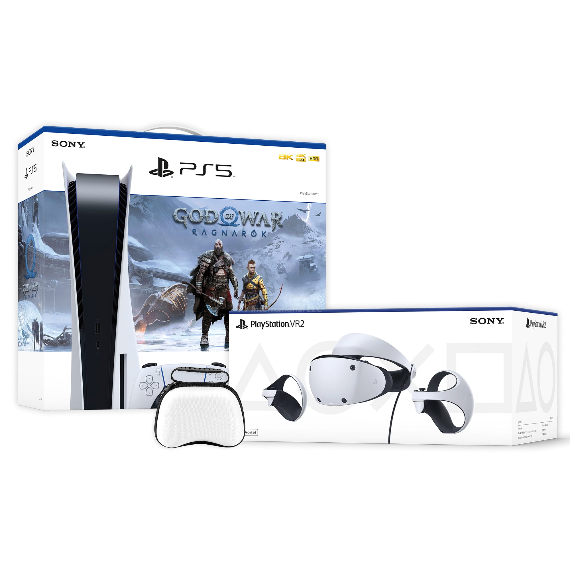 PlayStation 5 God of War Ragnarok & PSVR2 Deluxe Combo, VR2 Headset, Sense  Controllers, PS5 Disc Console, DualSense, 4K HDR Rendering, Eye Tracking,  with Mytrix Case- PS5 VR2 Bundle 