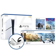 PlayStation 5 Slim God of War Ragnarok & PSVR2 Horizon Call of the Mountain Deluxe Combo, VR2 Headset, Sense Controllers, PS5 Disc Console, DualSense, 4K HDR, with IGRL Charging Dock- PS5 VR2 Bundle