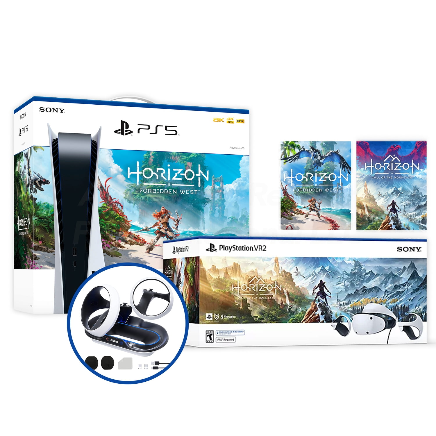 PlayStation VR2 and PlayStation_PS5 Video Game Console (Disc Edition) –  Horizon Forbidden West Bundle–with Extra Galactic Purple Dualsense  Controller