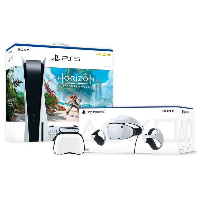 PlayStation 5 Horizon Forbidden West & PSVR2 Deluxe Combo, VR2 Headset,  Sense Controllers, PS5 Disc Console, DualSense, 4K HDR Rendering, Eye 