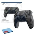 thumbnail image 1 of PlayStation 5, PS5 DualSense Wireless Controller - Gray Camouflage Bundle With 6Ave Microfiber Cleaning Cloth, 1 of 7