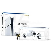 PlayStation 5 & PSVR2 Deluxe Combo, VR2 Headset, Sense Controllers, PS5 Disc Console, DualSense, 4K HDR Advanced Graphical Rendering, Eye Tracking, Adjustable Lens, with Mytrix HDMI2.1- PS5 VR2 Bundle
