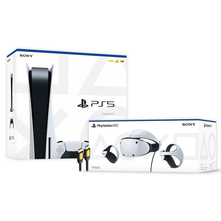 PlayStation 5 & PSVR2 Deluxe Combo, VR2 Headset, Sense Controllers, PS5  Disc Console, DualSense, 4K HDR Advanced Graphical Rendering, Eye Tracking,  Adjustable Lens, with Mytrix HDMI2.1- PS5 VR2 Bundle 