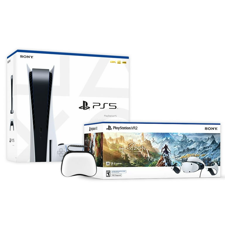 PlayStation 5 & PSVR2 Horizon Call of the Mountain Deluxe Combo, VR2  Headset, Sense Controllers, PS5 Disc Console, DualSense, 4K HDR Advanced  Graphical Rendering, Mytrix Case - PS5 VR2 Bundle 