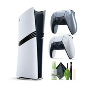 PlayStation 5 Pro (2TB Console) + Sony PS5 DualSense Wireless Controller - Silver (Limited Edition) + Diginerds Cleaning Kit